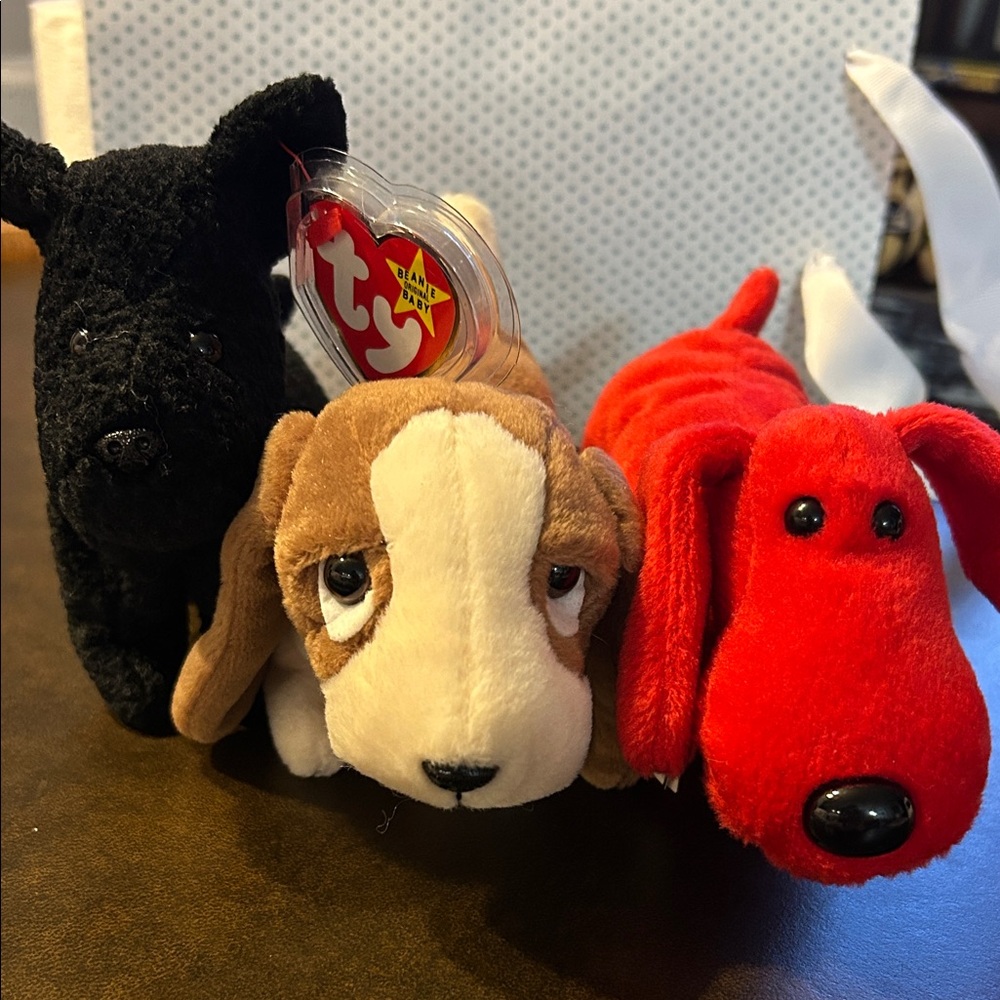 Ty Beanie Babies Dog Trio - Tracker, Scottie and Rover